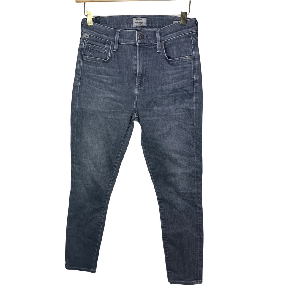 Citizens of Humanity Rocket Crop High Rise Skinny Jeans Grey Size 26‎